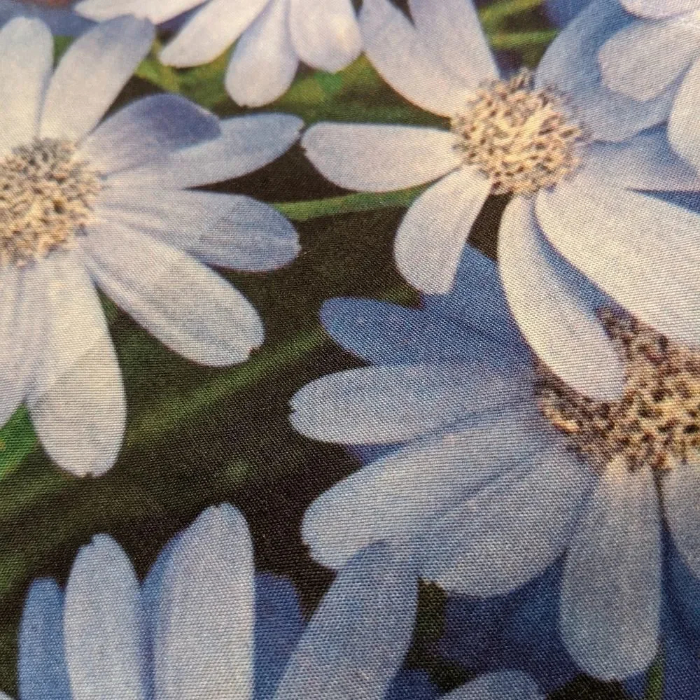 Original Photography Small Blue Floral Dog Bandana